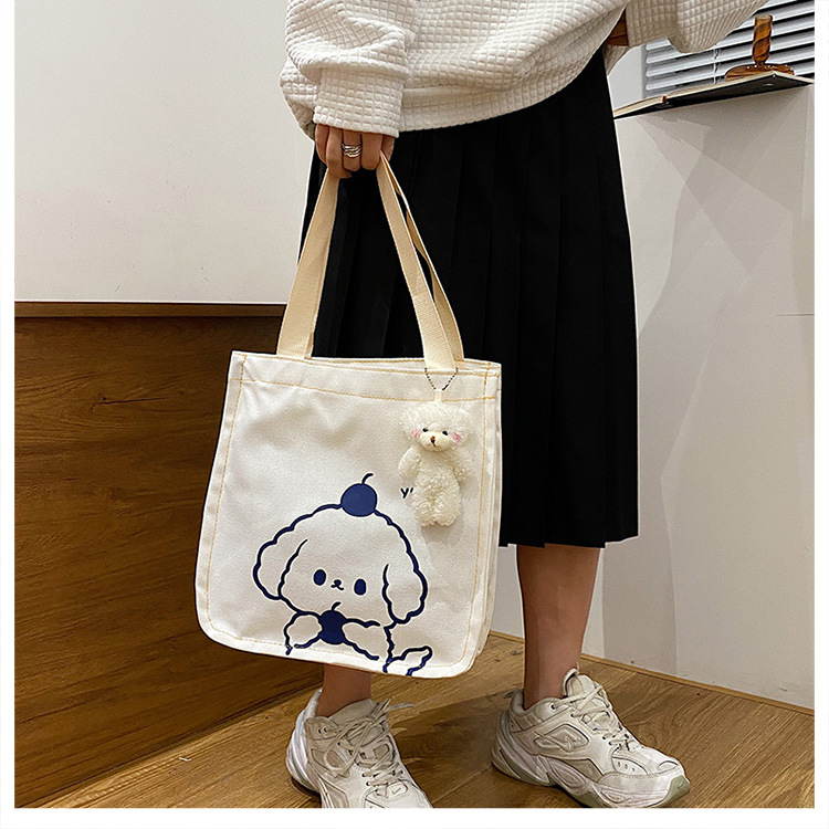 A new large-capacity Korean Instagram canvas bag for girls, a simple single-shoulder handbag for junior high school and primary school students undefined