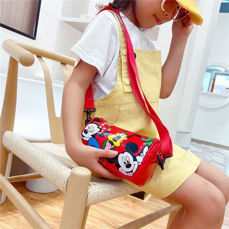 Children's bags, kindergarten cartoon bags, cute single-shoulder crossbody fashionable gifts and accessories for boys and girls, bucket small leather bags Specification drawing