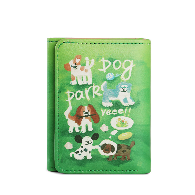 The "Spring Outing Puppy Wallet" features a compact card holder with a large capacity and multiple card slots. It is a new 2024 women's coin purse with a short wallet and is a niche men's coin purse Item Picture
