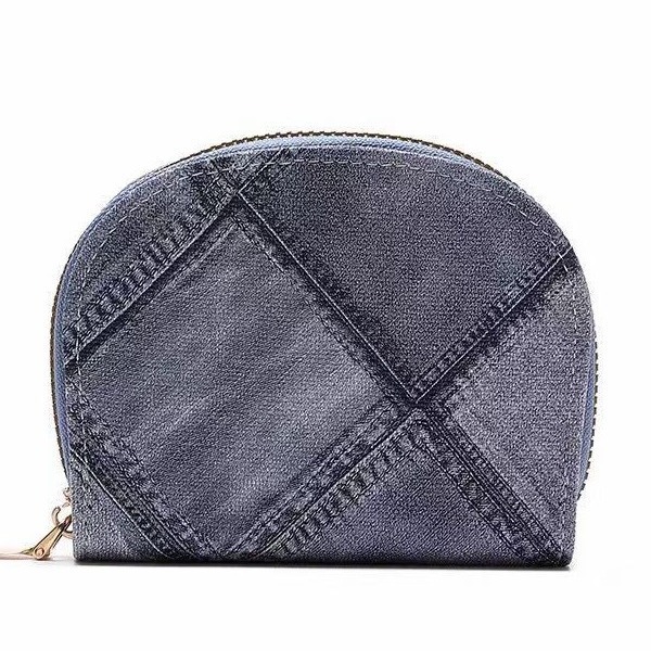 Cross-border women's card case 2024 Summer New style fashionable denim blue clutch one-piece consignment card case Item Picture