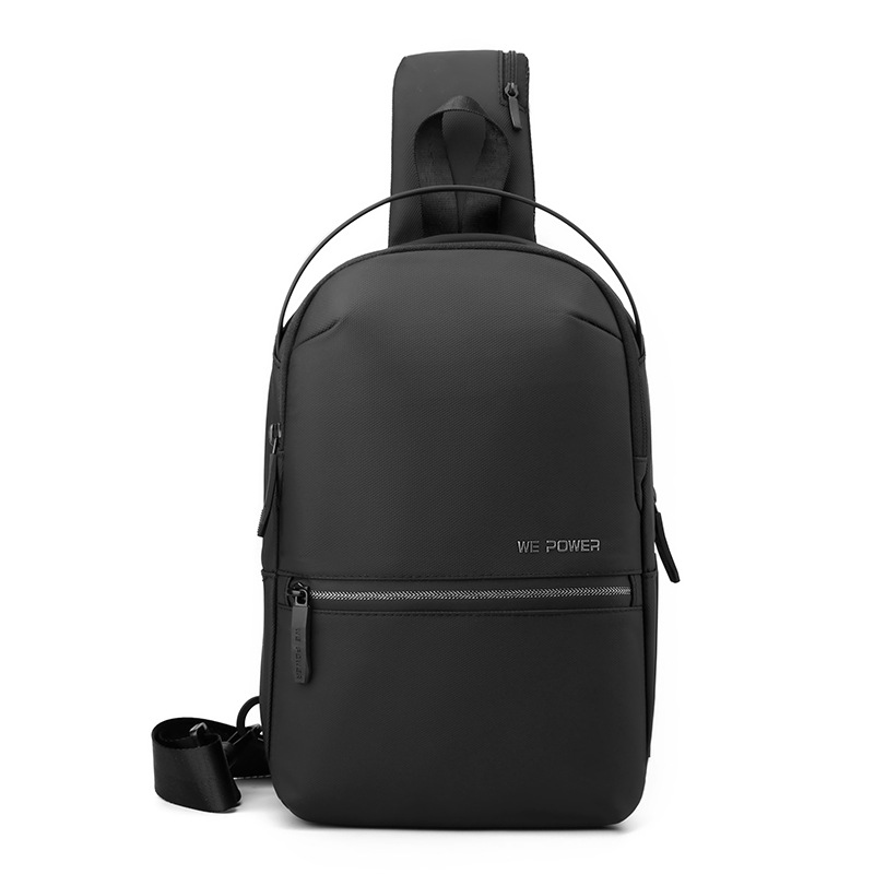WEPOWER's new casual men's chest bag, USB charging single-shoulder crossbody bag, travel waterproof and trendy single-shoulder bag Item Picture