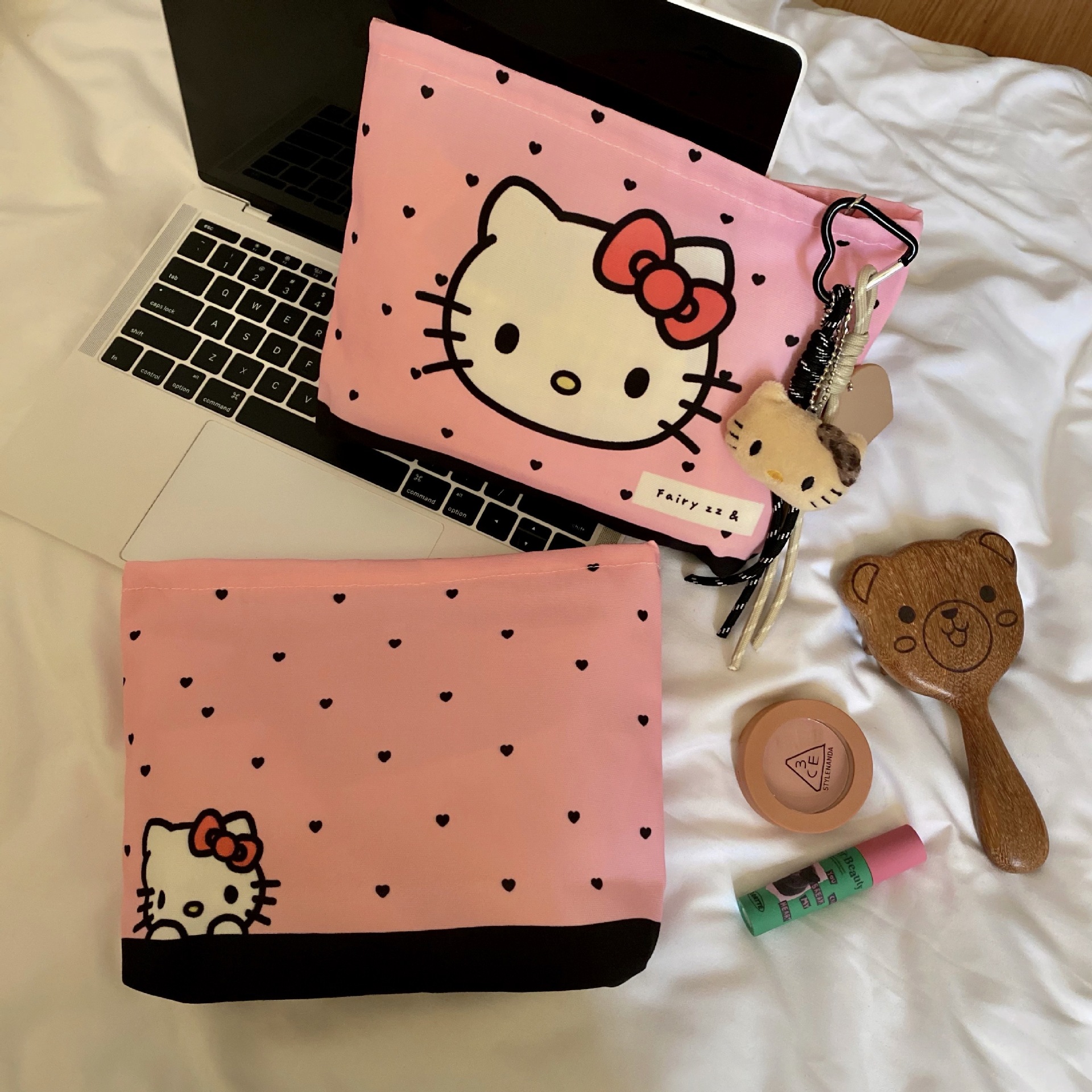 Sweetheart cat inner bag, makeup bag, portable travel bag for women, storage bag for miscellaneous items, headphones, coin purse, small bags for separate packaging details Picture