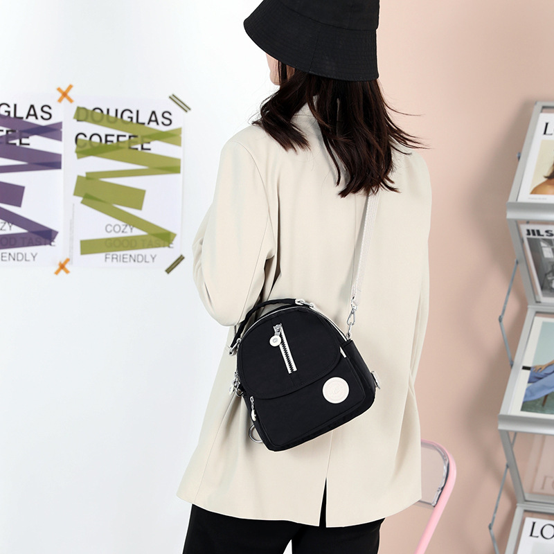 New women's single-shoulder bag, Japanese-style simple multi-functional backpack, outdoor casual, large-capacity fashionable color-blocking crossbody bag details Picture