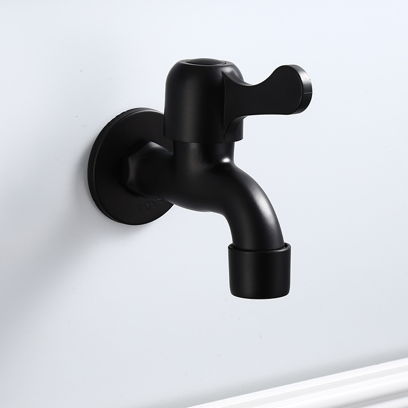 Black vintage washing machine faucet, 304 stainless steel single-cooling quick-boiling faucet, 4-inch faucet details Picture