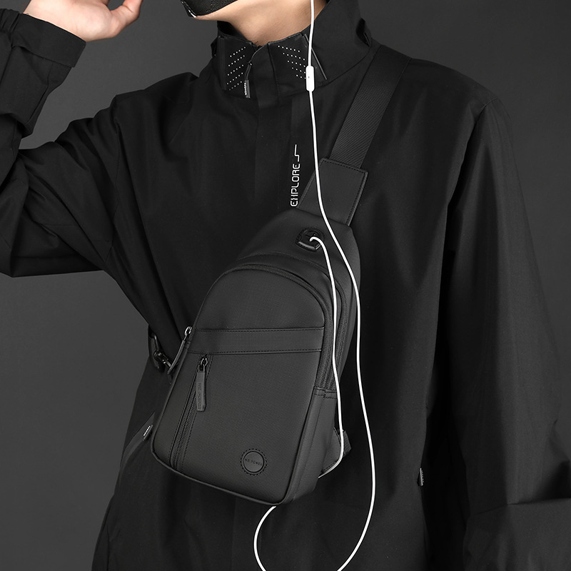 WEPOWER's new crossbody small shoulder bag, chest bag, men's chest bag, single-shoulder crossbody bag, casual backpack and men's bag details Picture
