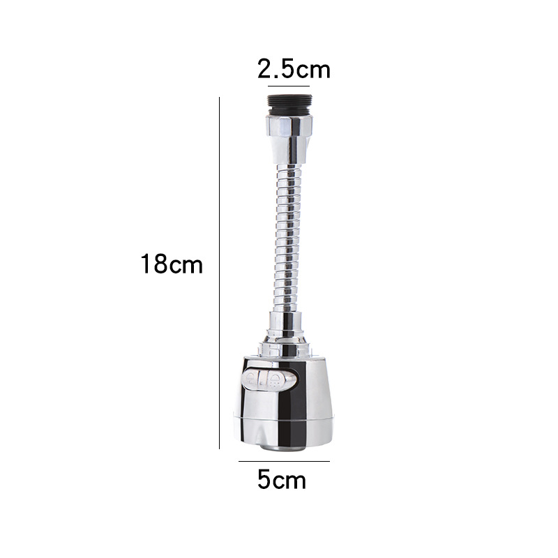 Metallic color anti-splash head extender for faucets, universal tap water shower head, water-saving, rotatable filter nozzle Item Picture