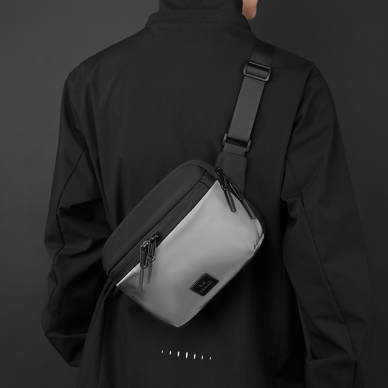 WEOPOWER's new casual cycling crossbody bag, trendy fashion chest bag, portable waist bag, single-shoulder bag and travel bag Specification drawing