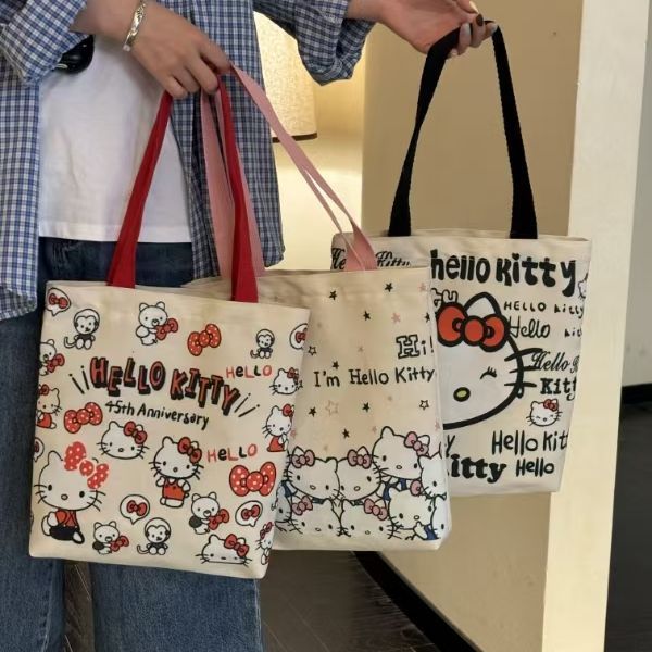 Large-capacity shopping bags, canvas bags, artistic and casual single-shoulder bags, girls' student schoolbags, Korean-style fresh and clean handbags full figure