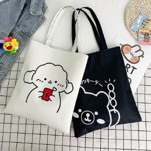 2021 Canvas new autumn new wide shoulder strap college student class book bag Large capacity casual single-shoulder handbag full figure