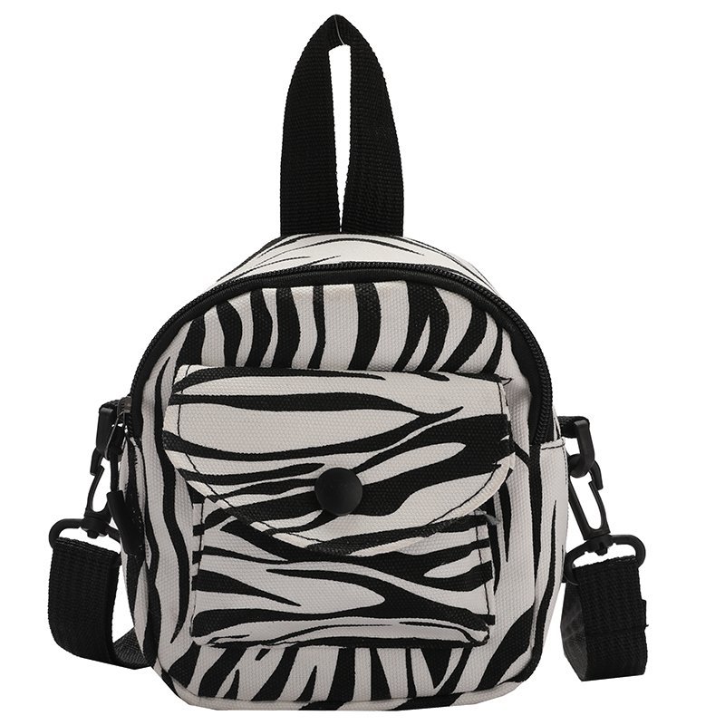 Cute cow pattern small bag for girls, 2024 new style student phone bag, Japanese-style fresh and clean crossbody canvas bag Item Picture