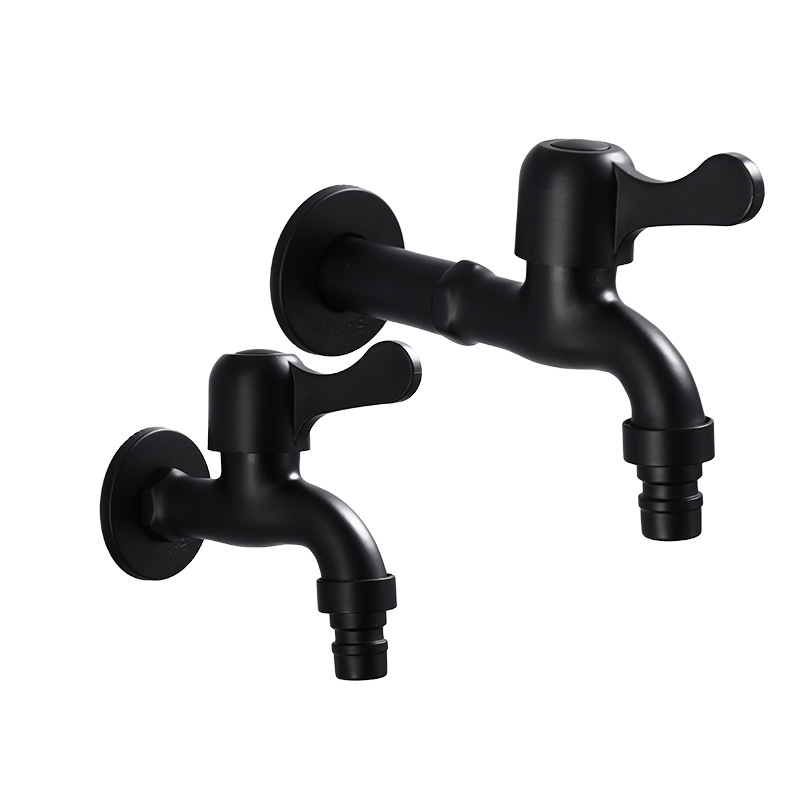 Black vintage washing machine faucet, 304 stainless steel single-cooling quick-boiling faucet, 4-inch faucet Item Picture
