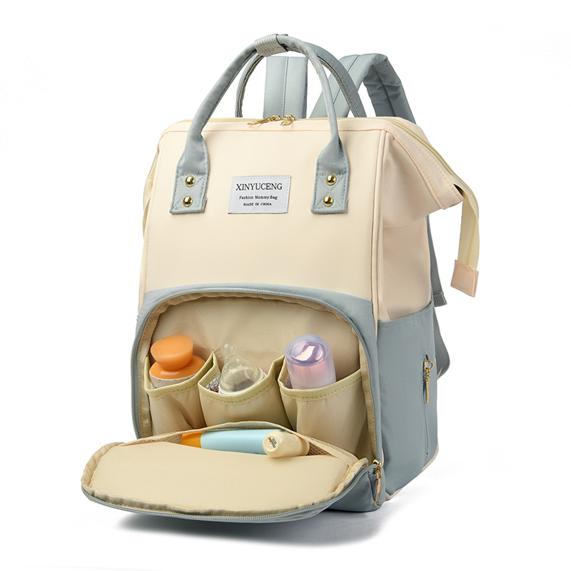 Mummy Mom Mother and Baby Backpack 2024, a portable, double-shoulder, large-capacity, lightweight, crossbody, multi-functional baby walking bag details Picture