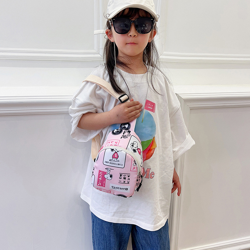 New children's bags: Kindergarten boys' crossbody bag, girls' backpack, nylon cartoon printed cute coin purse details Picture