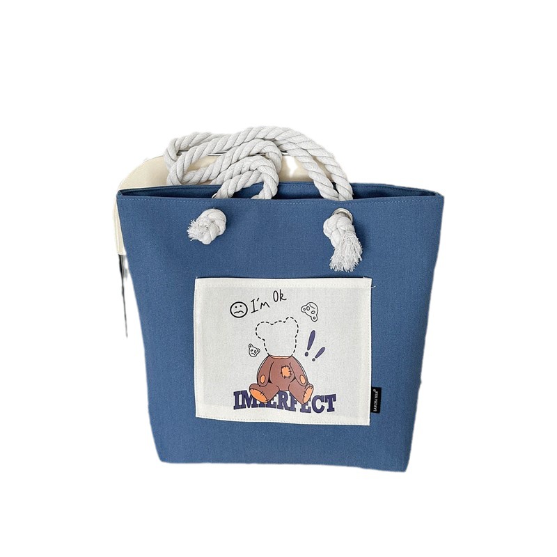 Wholesale Korean-style fashionable ins shoulder bags, trendy casual commuter women's tote bags, large-capacity canvas underarm bags Item Picture
