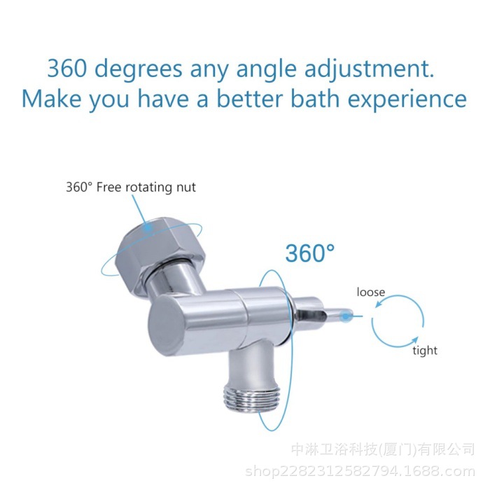 The adjustable shower head extension adapter and stainless steel shower elbow can adjust the Angle to enhance the shower experience Application Scenario