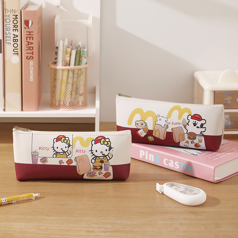 The exam pencil case is a simple and ins-style niche stationery box that can print logos. It is a solid-color stationery bag and a small and portable pencil case full figure