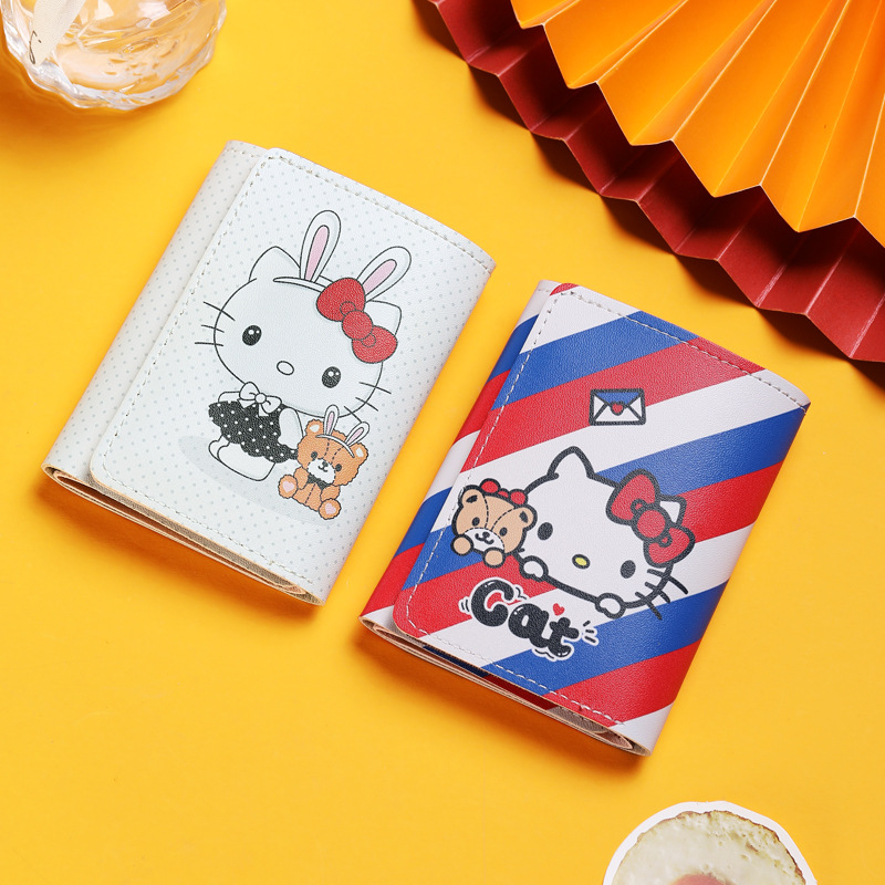 Factory direct sales of loose wallets for women, unique, high-end, cute cartoon small coin wallets, short student wallets