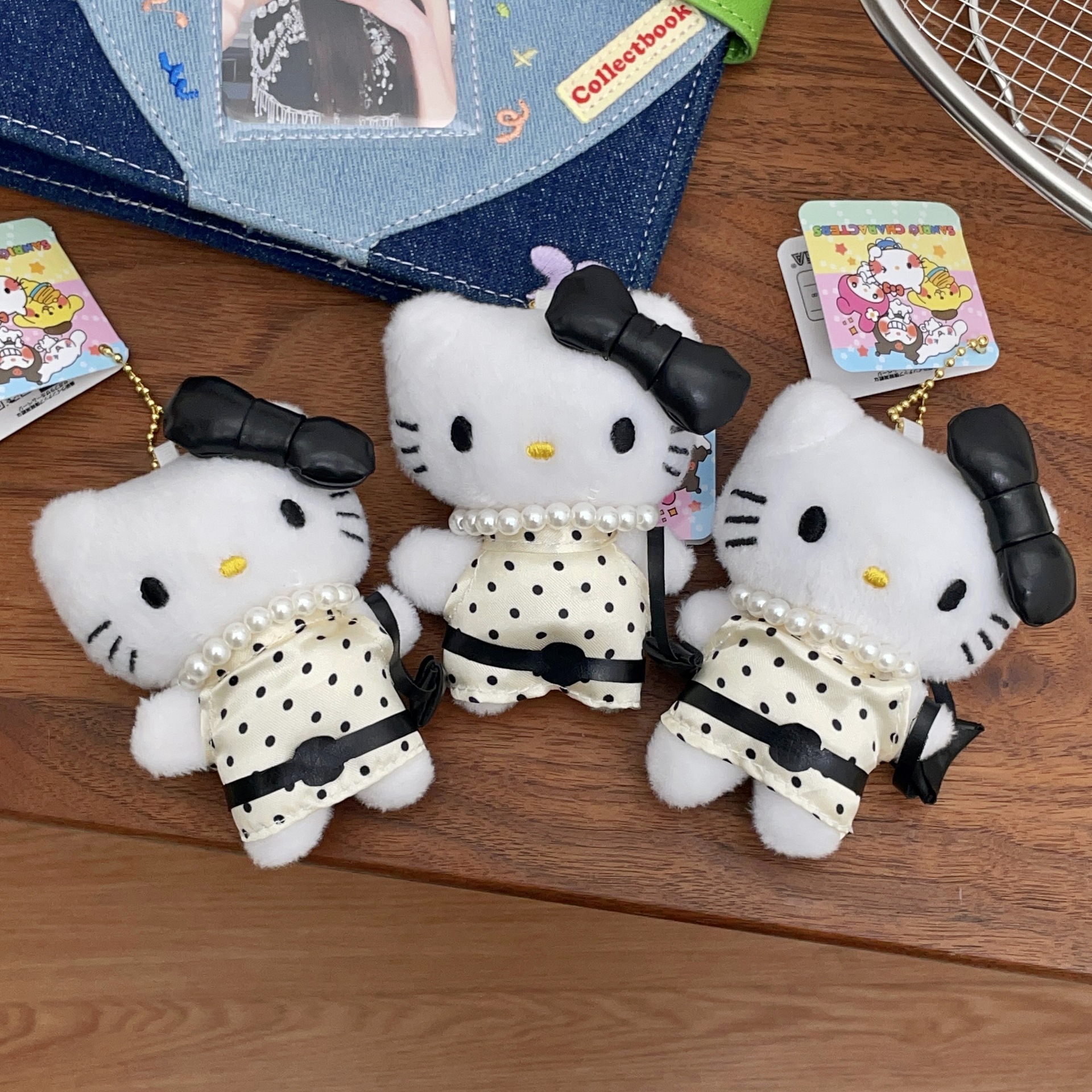 Cute cartoon swimming ring cat pendant, high appearance level bikini cat pendant, bag pendant, mini doll full figure