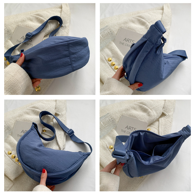 New crossbody bag, women's dumpling bag, nylon simple single-shoulder bag, niche design, trendy women's underarm bag details Picture
