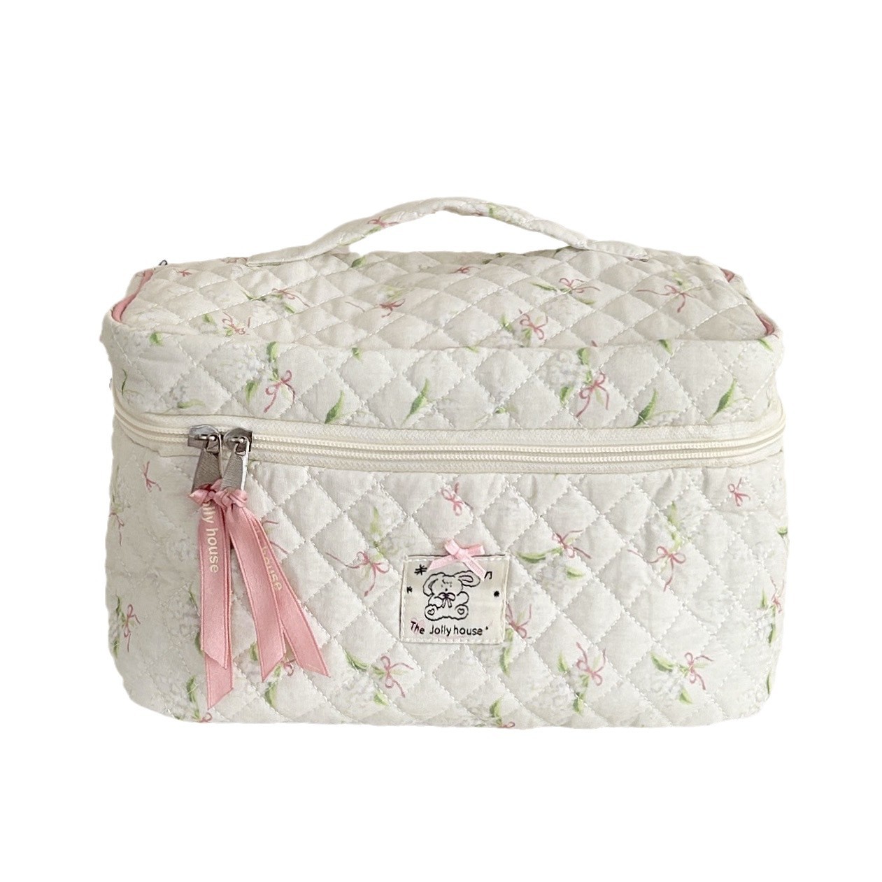 Cross-border cute little rabbit makeup bag, high appearance level, student portable large-capacity simple cosmetics storage bag, toiletry bag Item Picture