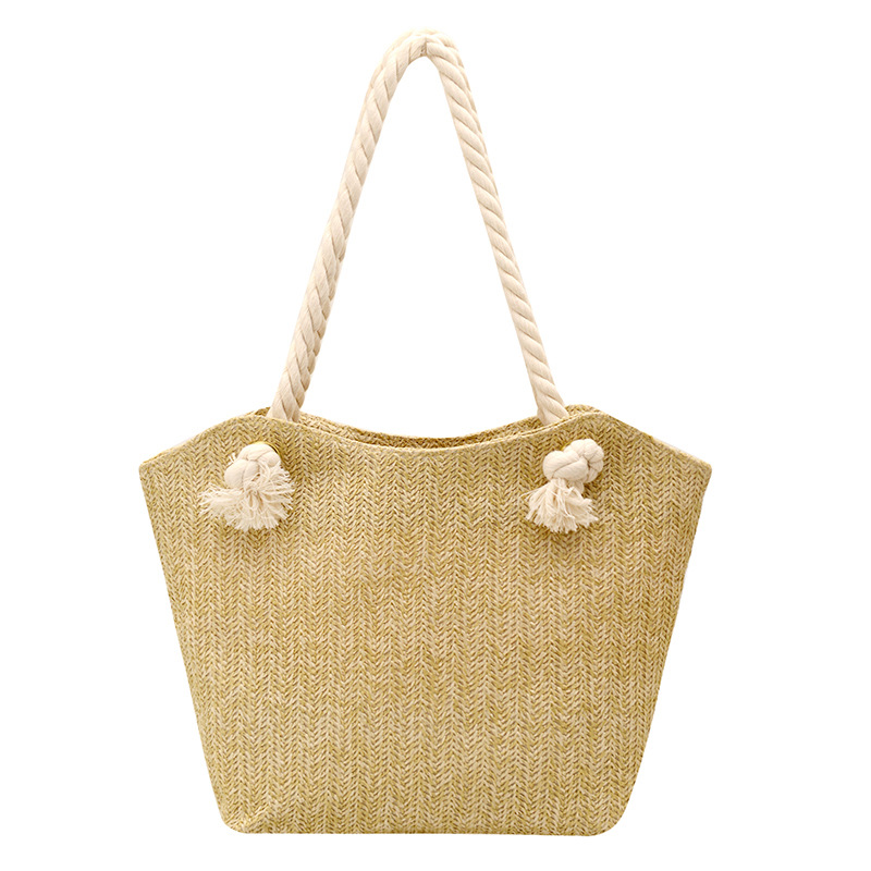 2025 Trendy and fashionable straw woven bag, new large-capacity single-shoulder tote bag, fresh and cute underarm woven handbag for women Item Picture