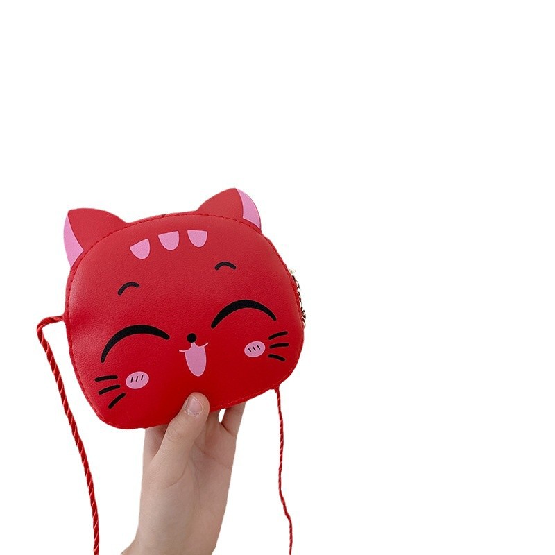 Little Cat Children's Coin Purse 2024 New Korean version girl crossbody Bag, Princess single-shoulder bag, fashionable mini bag Item Picture