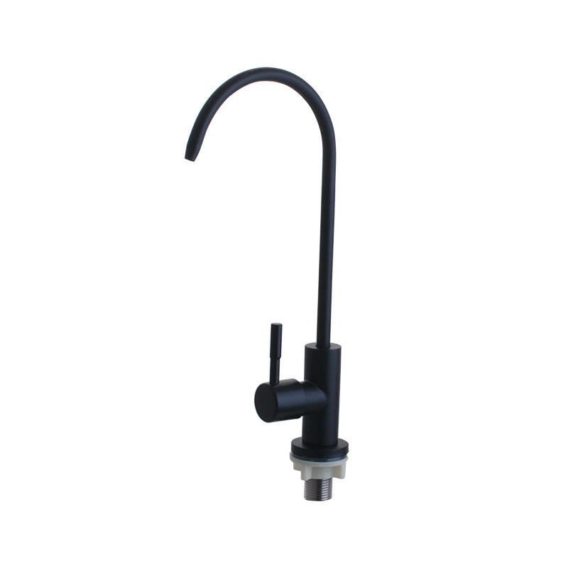 The faucet of the water purifier is white and black, 4 points. For household pure water machines, the faucet is 3/8 points, 2 points. It is made of 304 stainless steel for direct drinking water Item Picture