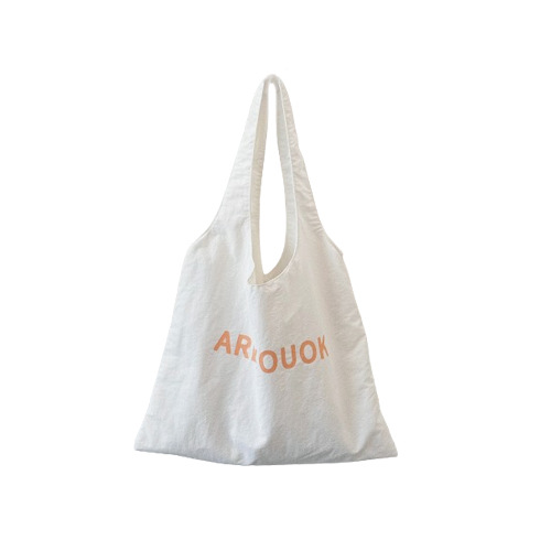 46203 New niche letter-printed single-shoulder bag, large capacity design, versatile fabric bag, women's canvas bag, shopping bag Item Picture