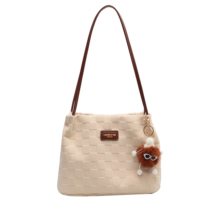 This year's popular bags: large-capacity women's 2023 new summer versatile single-shoulder bag, canvas texture commuter tote bag Item Picture