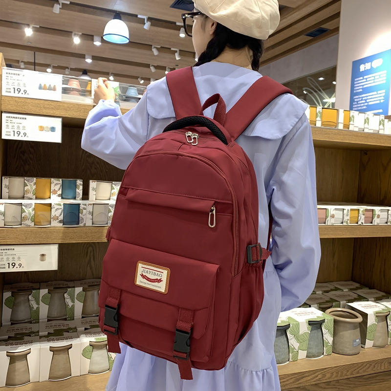 Schoolbag for girls, ins backpack, bag for junior high school, senior high school and primary school students, cute and sweet, large-capacity backpack, essential for travel Specification drawing