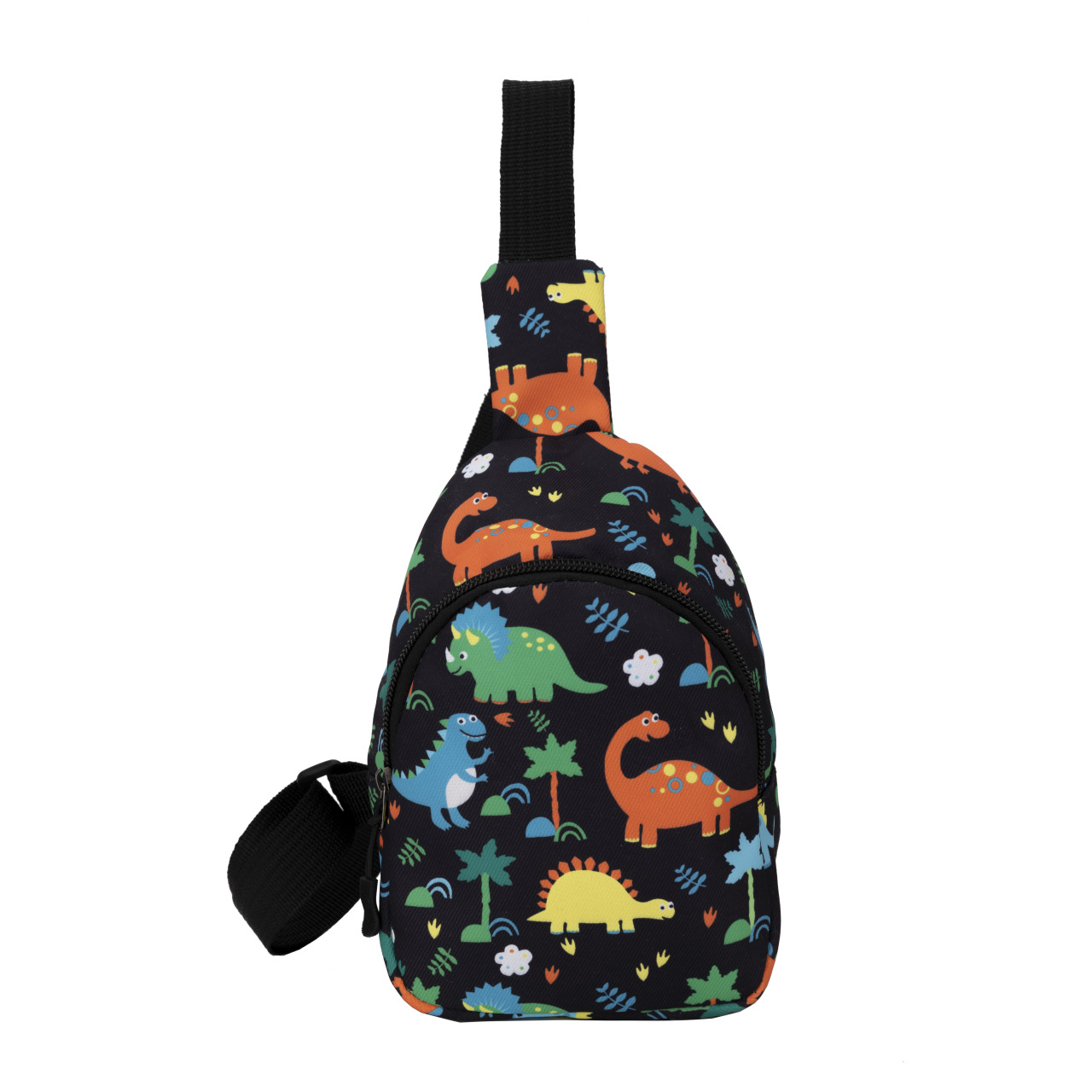 New children's bags: cartoon dinosaur boys' crossbody bag, cute girls' single-shoulder mobile phone bag, and export children's chest bag Item Picture