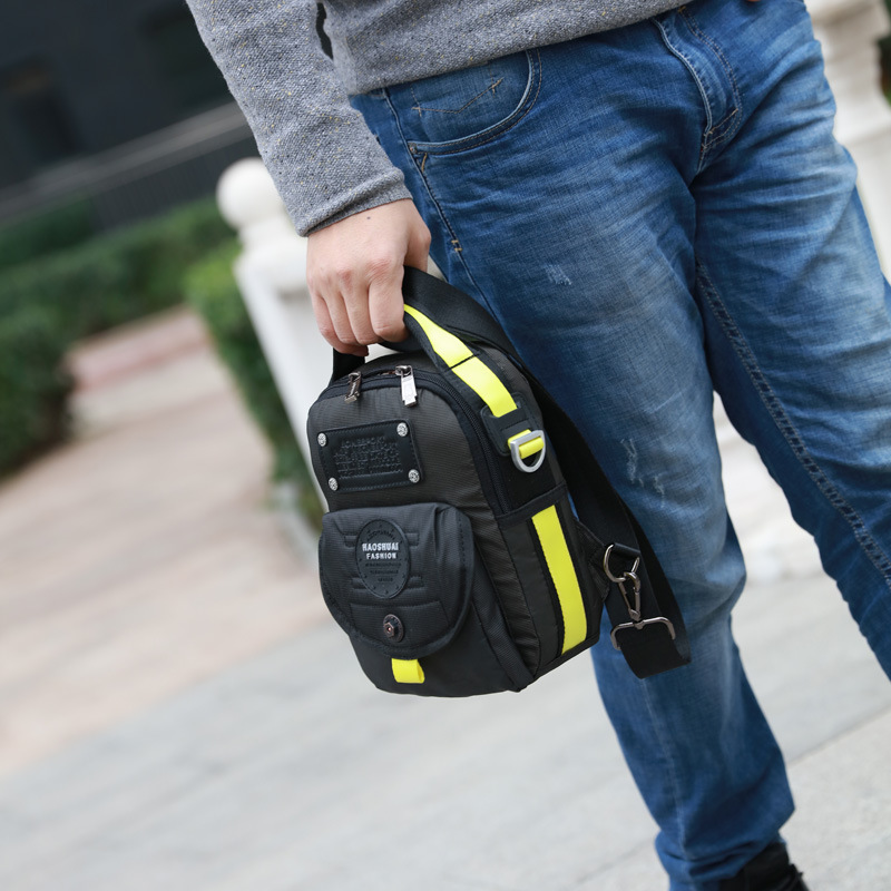 New cross-border men's single-shoulder bag, outdoor cycling bag, travel crossbody bag, commuting multi-pocket chest bag Specification drawing