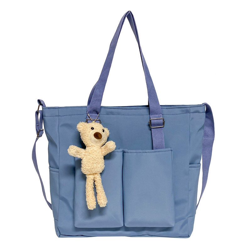Waterproof bag, large-capacity canvas bag, female crossbody, Korean-style student Harajuku, Japanese-style single-shoulder large bag, schoolbag, school style Item Picture