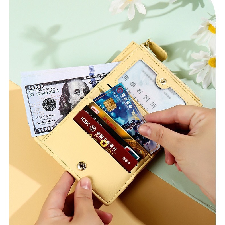 Cross-border foreign trade zipper coin purse wholesale, women's purse with embroidered patterns, simple and short style, 20% off details Picture