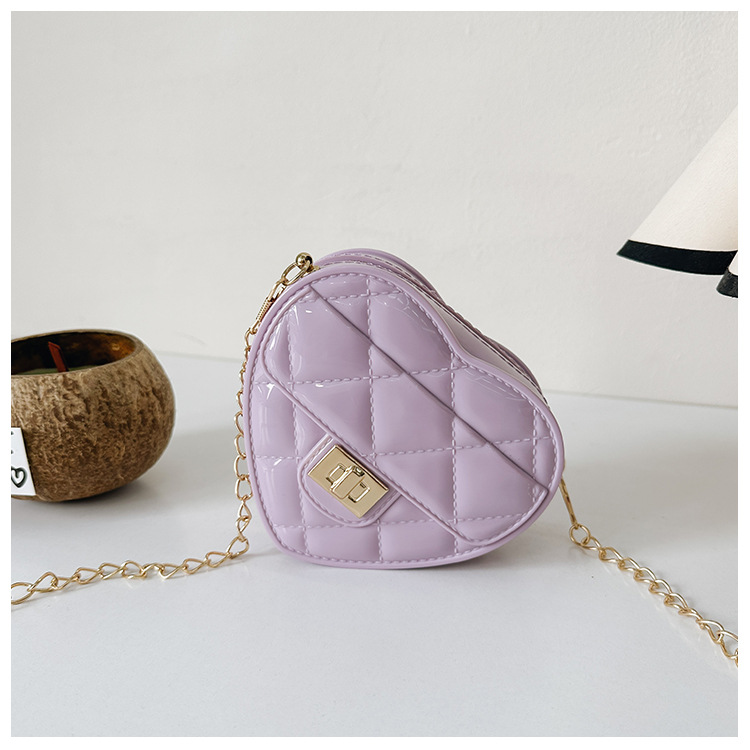 2025 New Children's Love Bag, fashionable small bag, single-shoulder crossbody chain girls' bag mini, fashionable and cute coin purse details Picture
