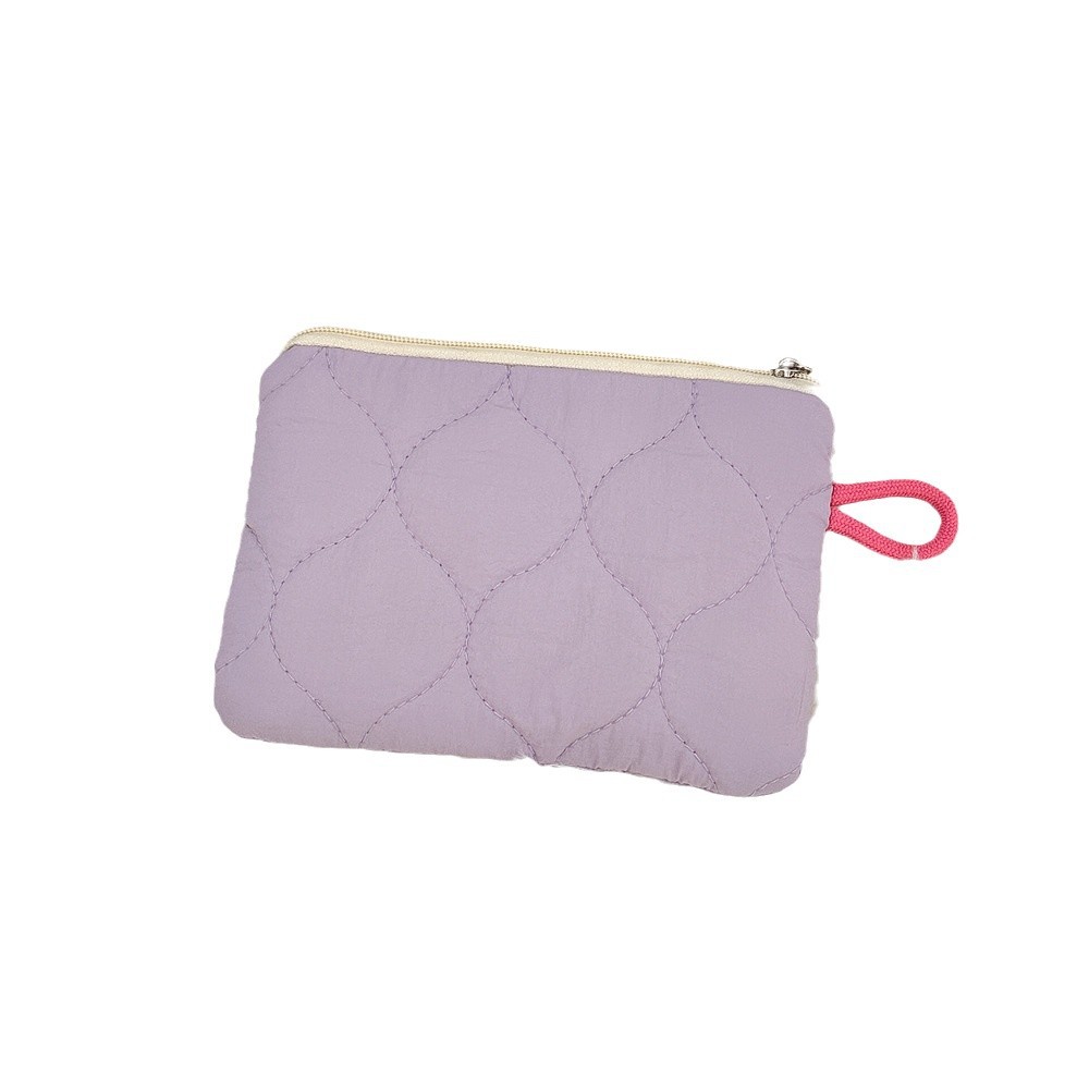 410122 quilted sanitary kit, cream-colored menstrual sanitary napkin, coin purse, lipstick, cosmetics, portable Item Picture