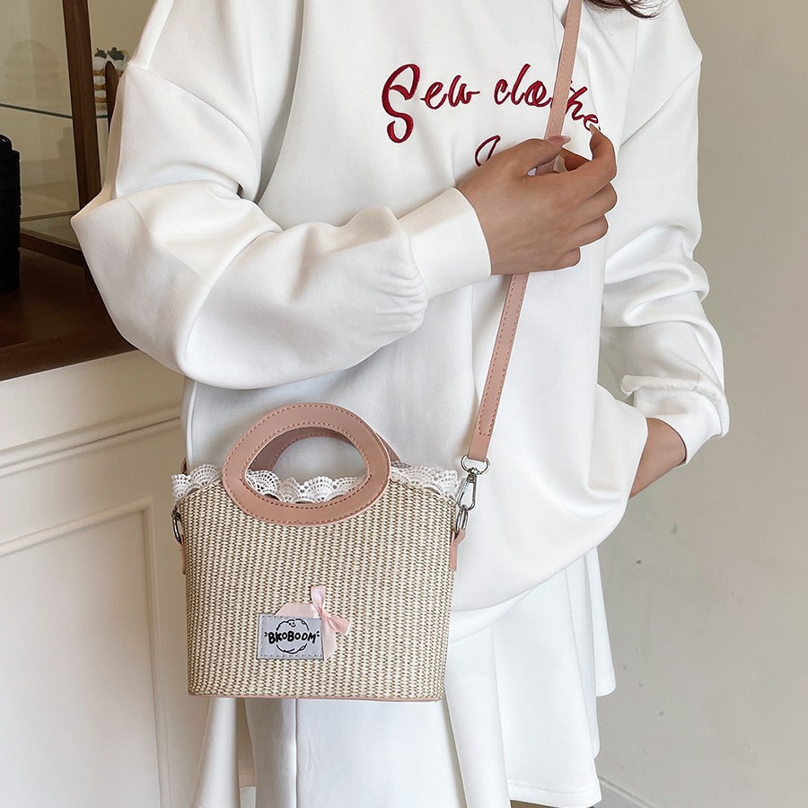 Summer fashion single-shoulder bag for women 2025 New style sweet and girlish hand-held vegetable basket bag stylish and trendy crossbody bag Specification drawing