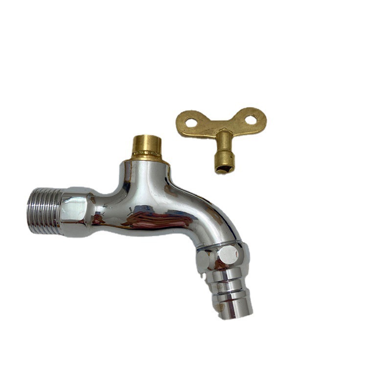Anti-theft lockable washing machine faucet 4 for household users to rent out a house with a key for car washing Item Picture