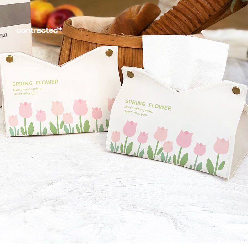 New InS-style tulip Nordic minimalist tissue box for dining, office and living room, high-end and elegant tissue box for women full figure