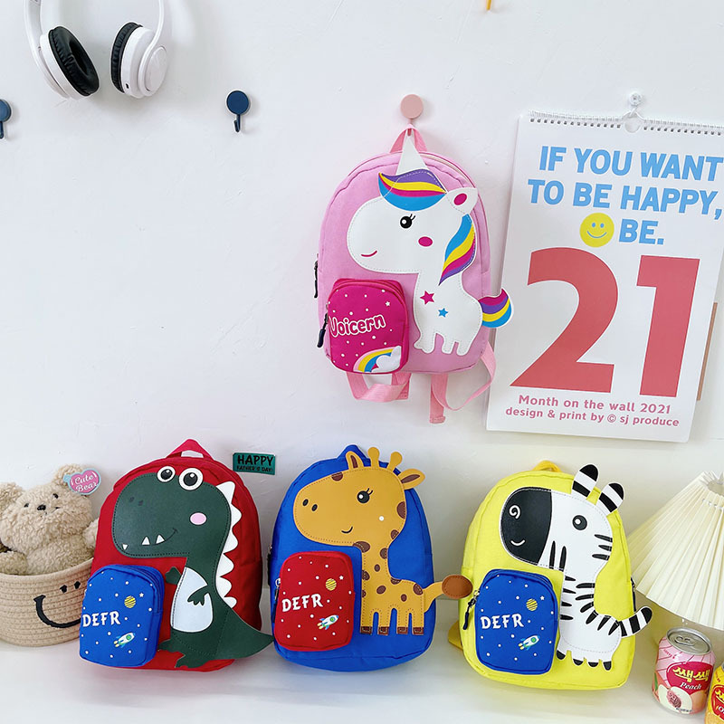 Children's Bag 2021 New Cartoon cute animal backpack, stylish Girls' kindergarten schoolbag, baby small backpack full figure