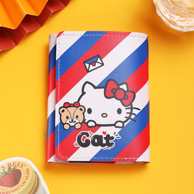 Little Cat Wallet, small card case, large capacity, multiple card slots, coin purse, 2024 gift, couples' casual chat, 30% off, ladies details Picture