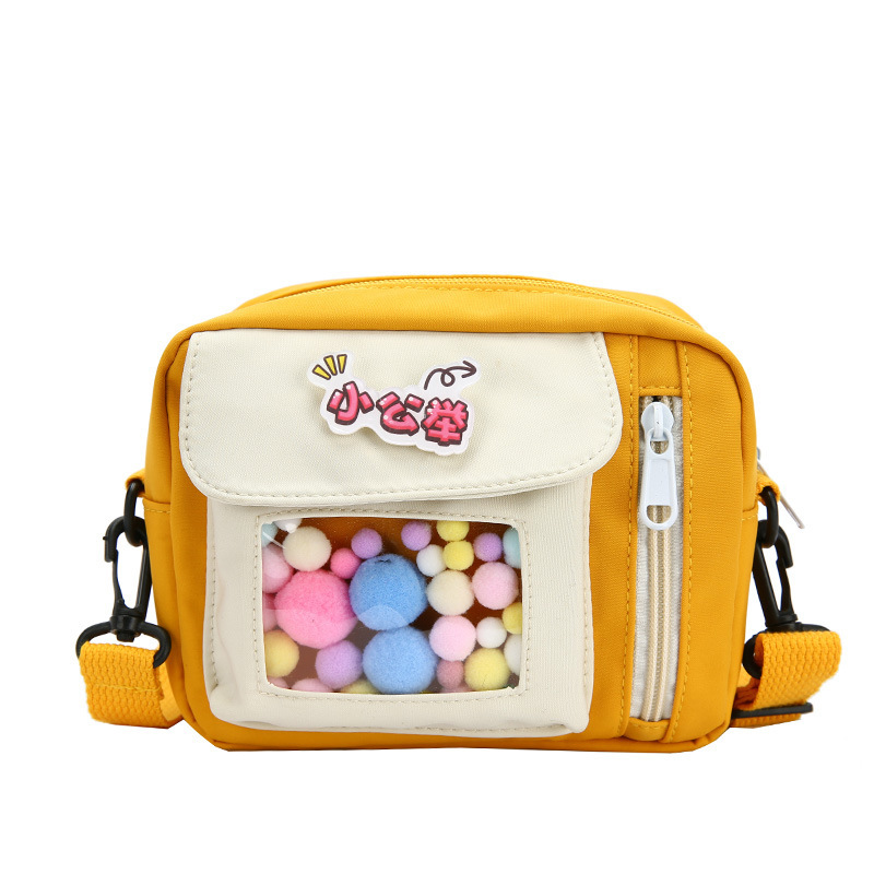 A canvas single-shoulder crossbody bag for women, a 2021 new ins fashionable and cute small bag for university birthdays Item Picture