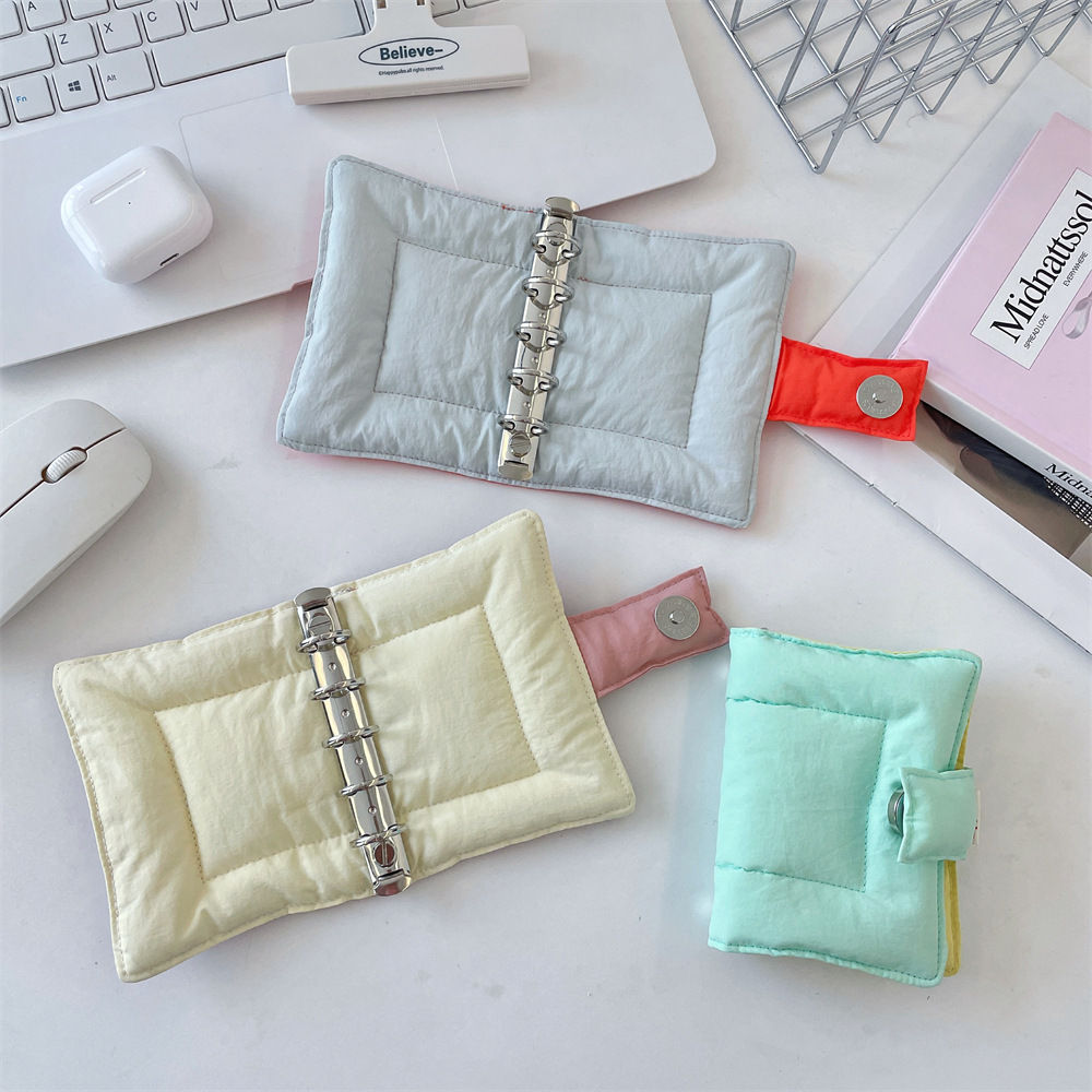5757 color-blocking fabric notebook, loose-leaf binder, book cover, notepad, high personality, high appearance level, portable notebook Application Scenario