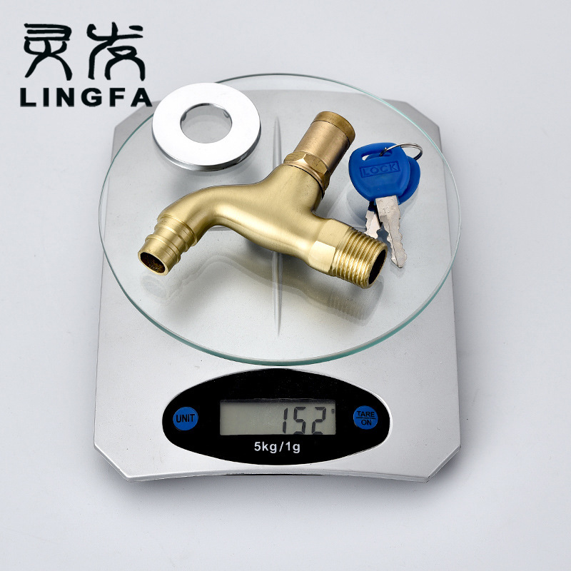 Factory wholesale and direct sales of copper lock pointed faucets, anti-theft faucets, 4-minute faucets with keys, small faucets on promotion details Picture