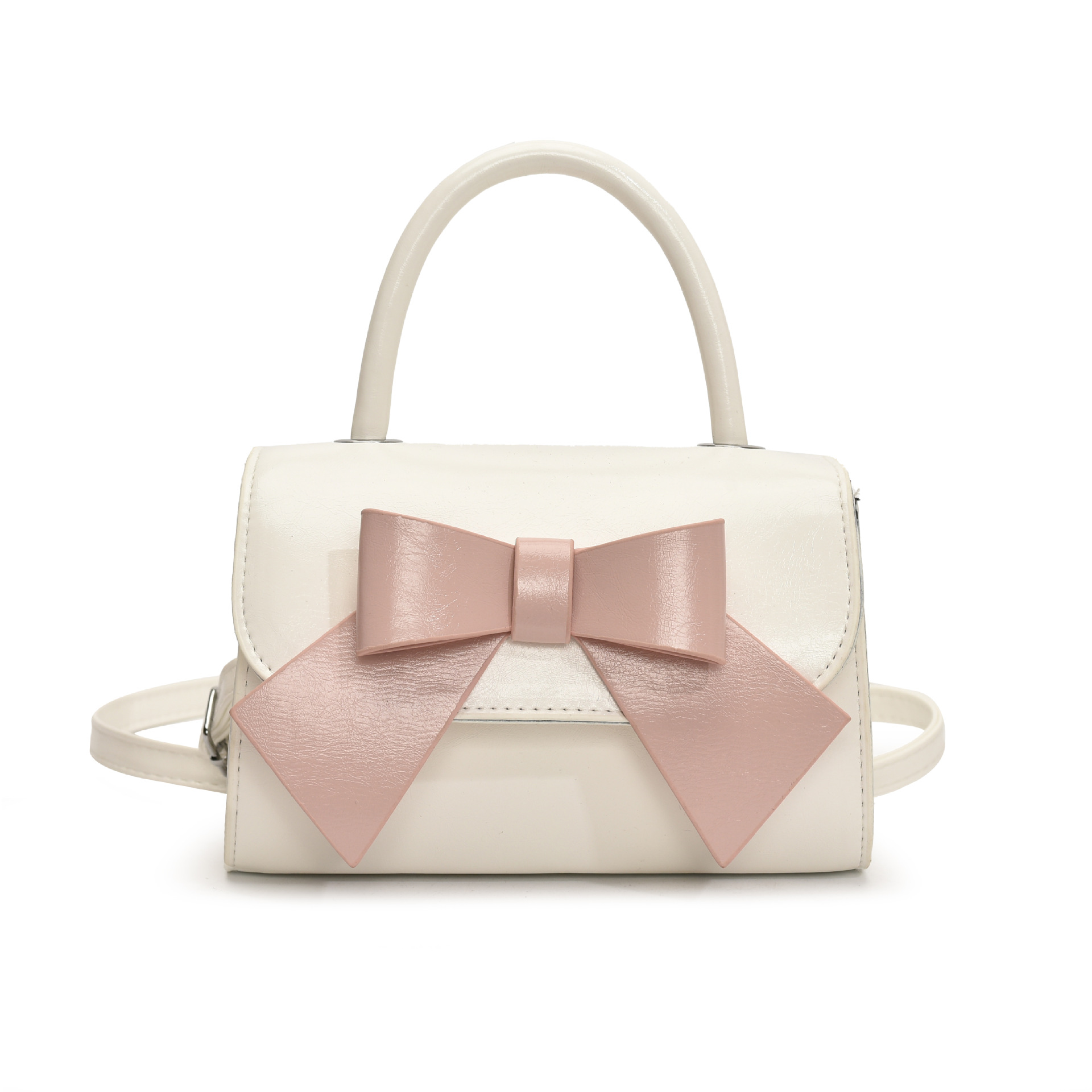 Unique and niche design single-shoulder crossbody bag 2025 Korean-style stylish and cute single-shoulder bag with bow hand-held small square bag Item Picture
