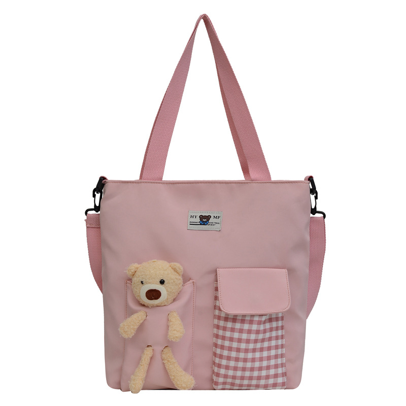 Large-capacity canvas bag for women, 2024 new ins style versatile shoulder bag, fashionable hand-held canvas bag, cross-border wholesale Item Picture