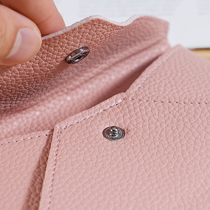 New trendy PU card case and card holder for women's wallets in foreign trade, simple Korean-style wallet, creative envelope wallet wholesale for women details Picture