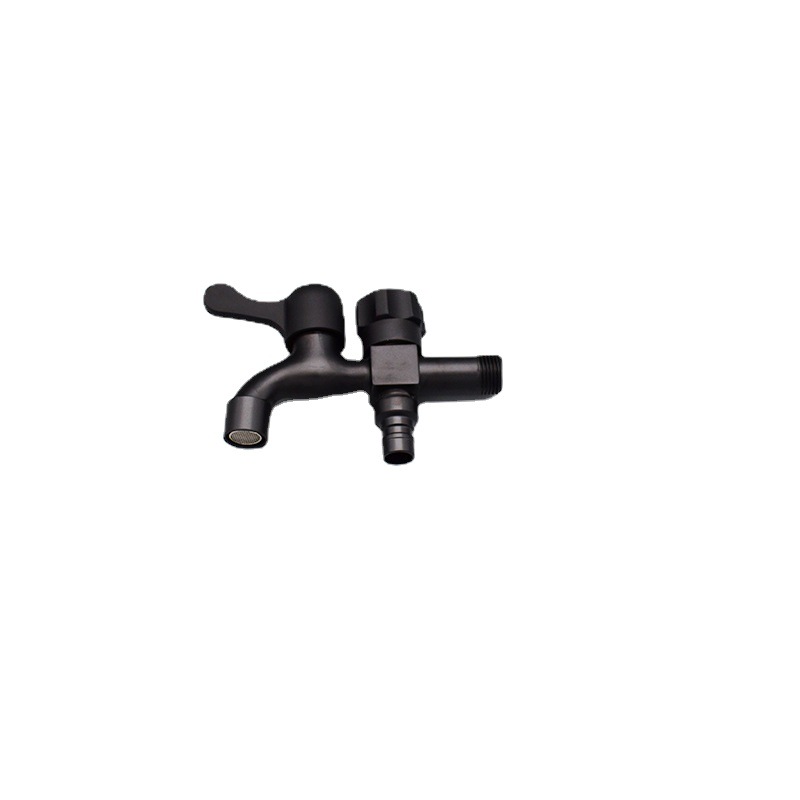 Black dual-purpose multi-functional washing machine faucet faucet dual-purpose one in, two out, three-way mop sink Item Picture