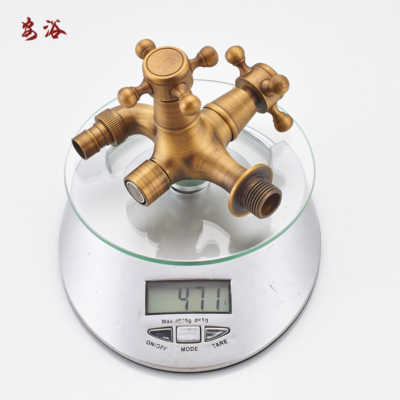 Factory direct sales of European-style antique faucets, dual-purpose bathroom single-cooling washing machine mops, sink faucets Application Scenario