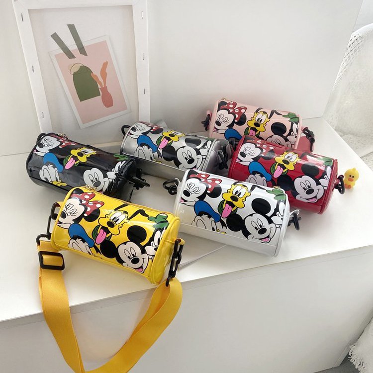 Children's bags, kindergarten cartoon bags, cute single-shoulder crossbody fashionable gifts and accessories for boys and girls, bucket small leather bags full figure